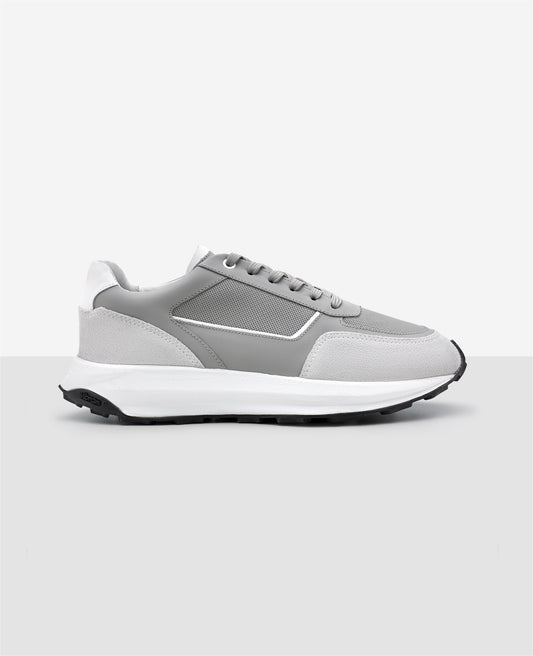 Tênis de Couro Cinza DRS