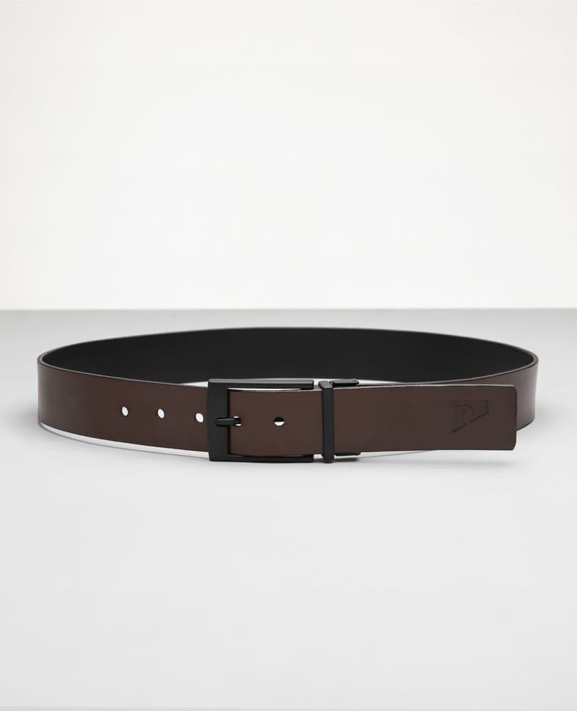 Cinto Casual de Couro Dupla Face Fivela detalhe