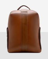 Mochila de couro marrom Stuttgart Reise vista 3 4