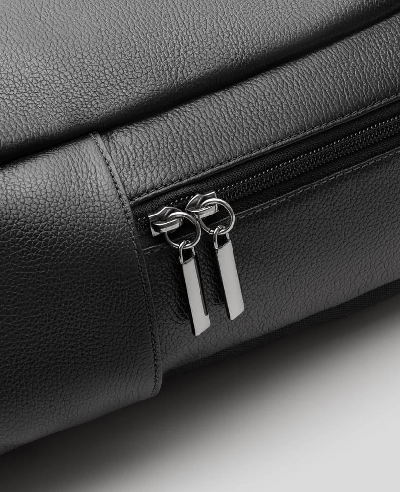 Detalhe do ziper na mochila Munich