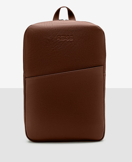 Mochila Slim Couro Chocolate I NYC