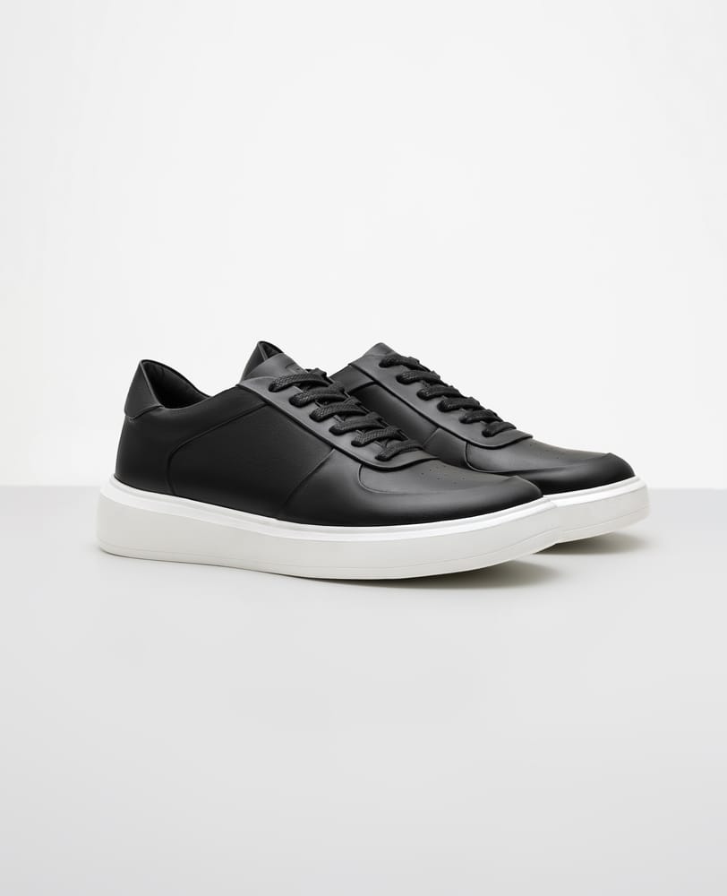Tenis casual 911 preto vista lateral externa