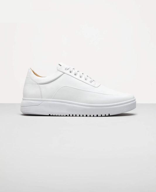 Tênis Casual Branco RS7 em couro premium vista 3/4