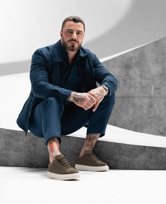 Tênis Casual Nobuck Marrom Oliva RS8 Avant