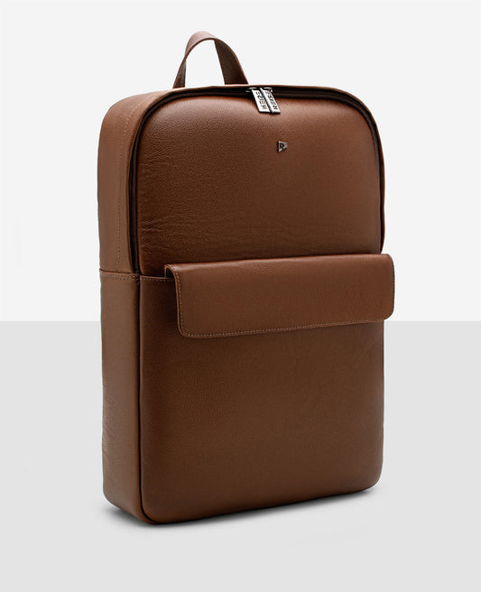 Mochila Couro Manhattan Marrom