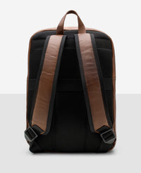 Mochila Couro Manhattan Marrom