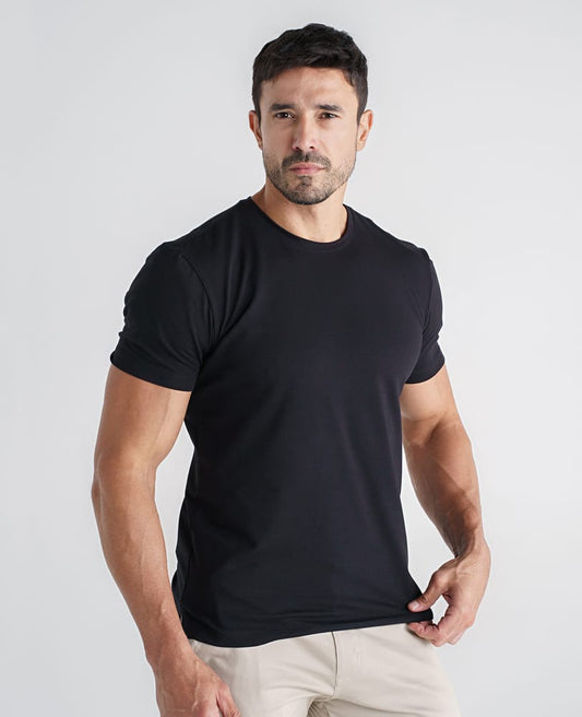 Camiseta Algodão Egípcio Preta Denver
