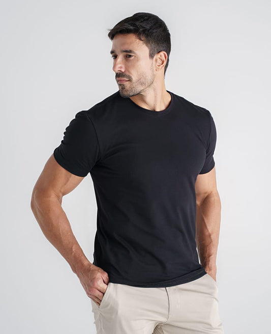 Camiseta Algodão Egípcio Preta Denver