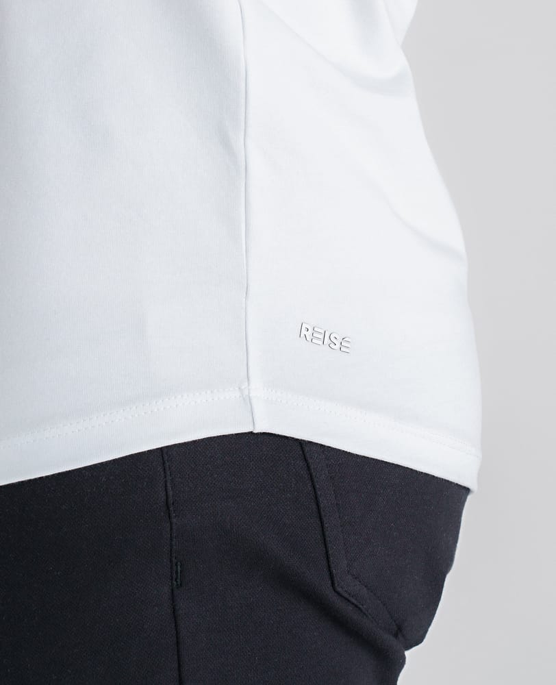 Camiseta Algodao Egipcio Branca Memphis Detalhe do tecido