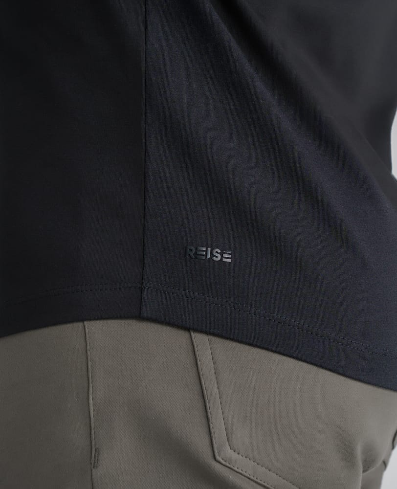 Camiseta Algodao Egipcio Preta Portland Detalhe do tecido