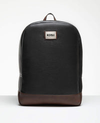 Mochila anti furto de couro preta Reise vista 3 4