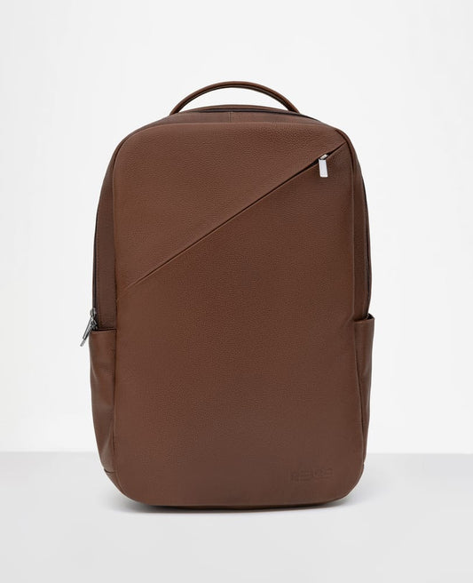 Mochila couro marrom e Munich Reise vista 3 4