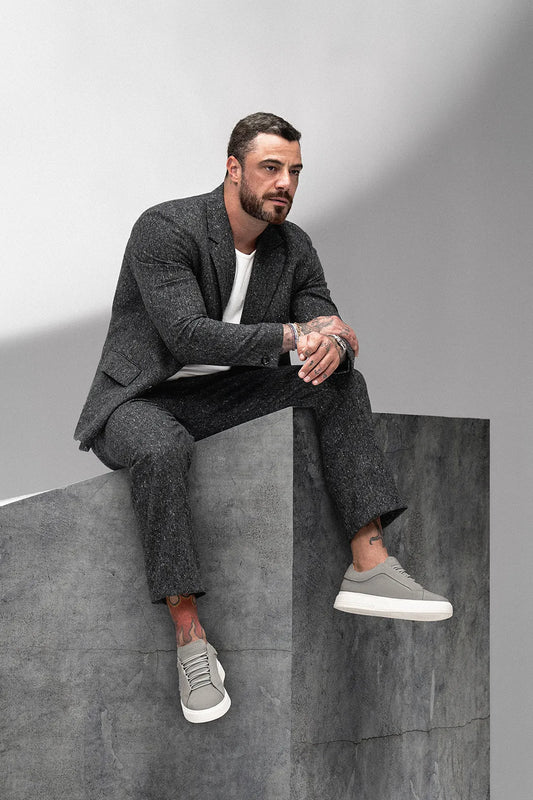 Tênis Casual Nobuck Cinza RS8 Avant