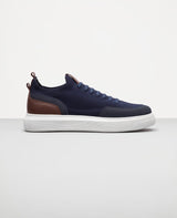 Tenis casual azul marinho RS Knit Reise vista 3 4