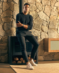 Tenis casual branco RSX no pe em look masculino modelo