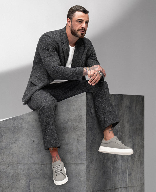 Tênis Casual Nobuck Cinza RS8 Avant