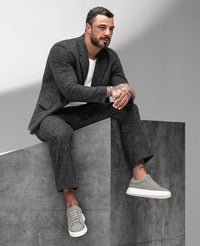 Tênis casual nobuck cinza RS8 Avant vista Felipe Titto