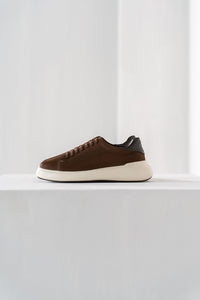 Tenis Casual Nobuck Marrom RS6 GT Lateral