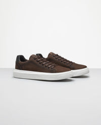 Tênis casual nobuck marrom stoned RS6 vista lateral externa