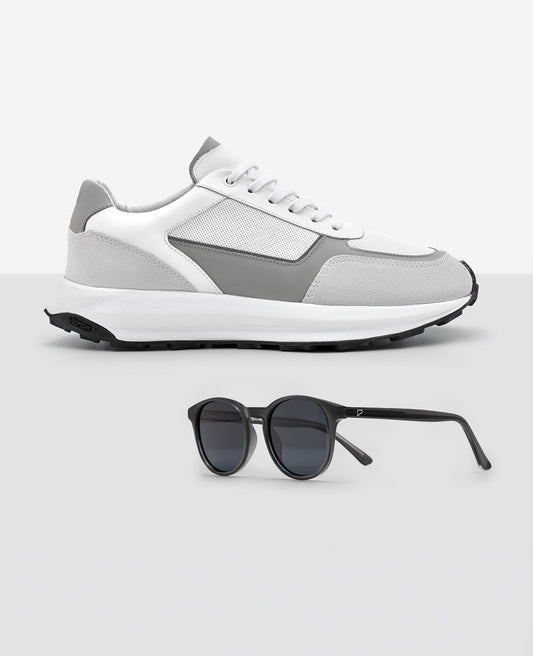 Kit Athleisure Reise – Tênis Urus Branco + Óculos Silverstone
