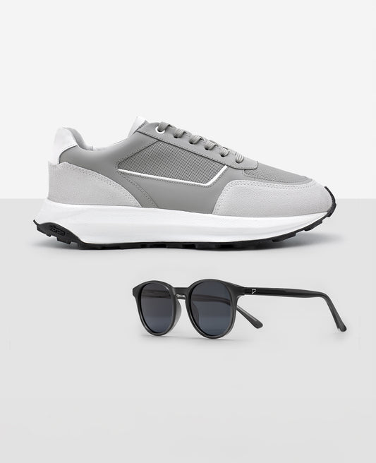 Kit Athleisure Reise – Tênis Urus Cinza + Óculos Silverstone