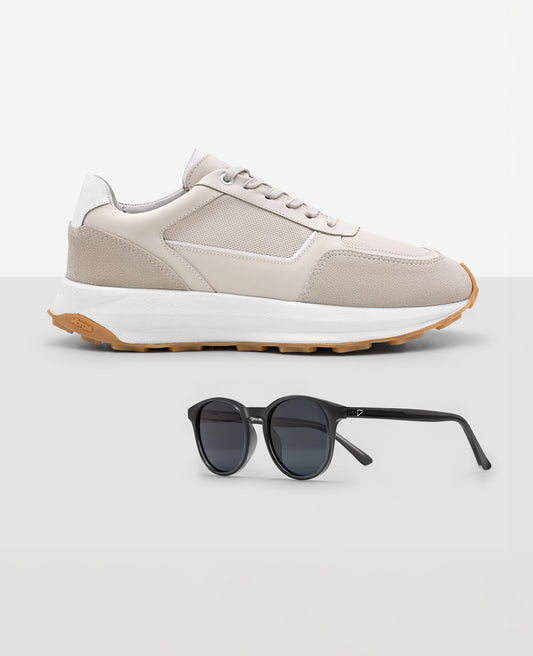 Kit Athleisure Reise – Tênis Urus Off White + Óculos Silverstone