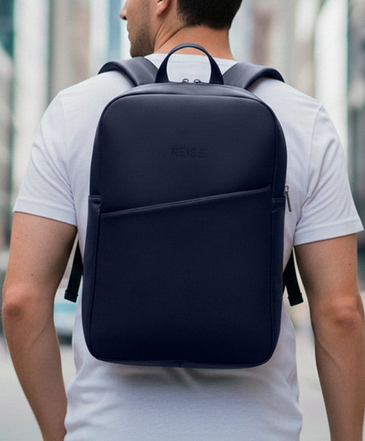 Mochila Slim Couro Marinho I NYC