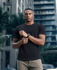 Camiseta Algodão Egípcio Preta Memphis