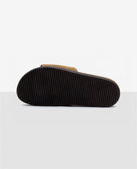Chinelo Slide Camurça Caramelo R8