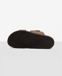 Sandália Slide Marrom Nobuck Cabriolet